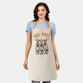 Grappige Stier Blad Oude Halloween Schort