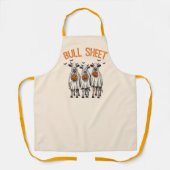Grappige Stier Blad Oude Halloween Schort (Voorkant)
