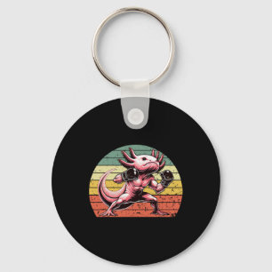 Grappige stijl boksen Axolotl Boxer Geweldige doo Sleutelhanger