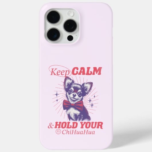 Grappige  Stijl Chihuahua met Roze Bowtie Case-Mate iPhone Case (Achterkant)