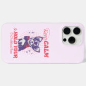 Grappige  Stijl Chihuahua met Roze Bowtie Case-Mate iPhone Case (Achterkant (horizontaal))