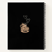 Grappige  stijl geïllustreerde kattenliefhebber notitieboek (Achterkant)