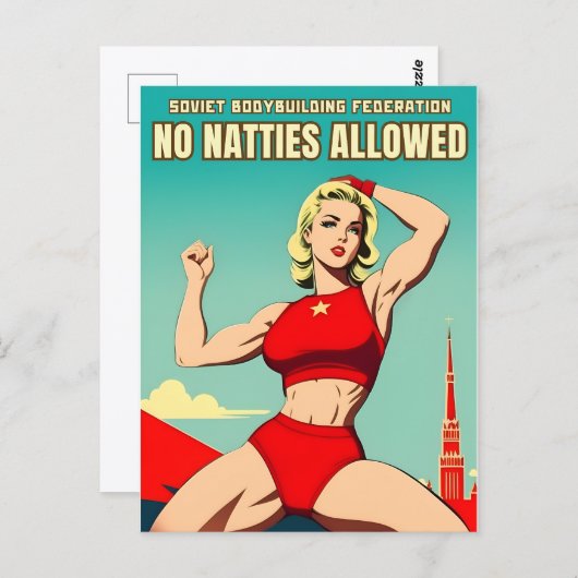 Grappige  Stijl Sovjet USSR Gym Spier Humor Briefkaart (Voorkant / Achterkant)