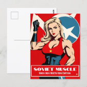 Grappige  Stijl USSR Sovjet Fitness Gym Humor Briefkaart (Voorkant / Achterkant)