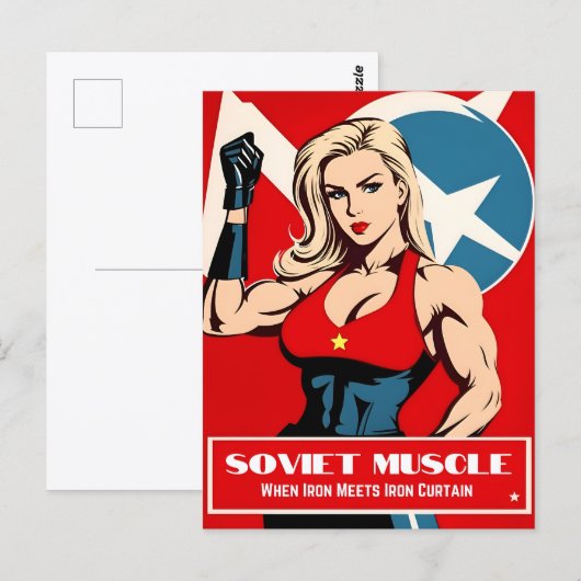 Grappige  Stijl USSR Sovjet Fitness Gym Humor Briefkaart (Voorkant / Achterkant)