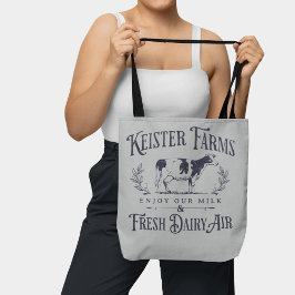 Grappige  stijl vee Boerderij grap teken blauw Tote Bag