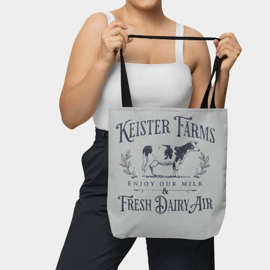 Grappige  stijl vee Boerderij grap teken blauw Tote Bag