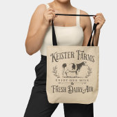 Grappige  stijl vee Boerderij grap teken crème Tote Bag
