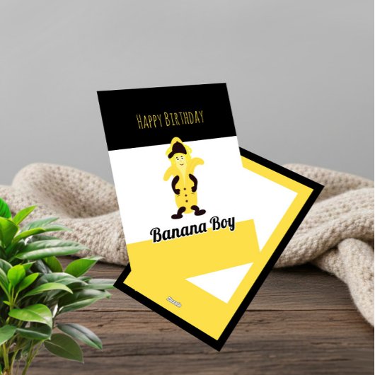 Grappige stijlvolle banaan Verjaardagskaart Feestdagenkaart
