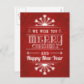 Grappige stijlvolle retro Vrolijke kerstgroet Feestdagenkaart (Voorkant / Achterkant)