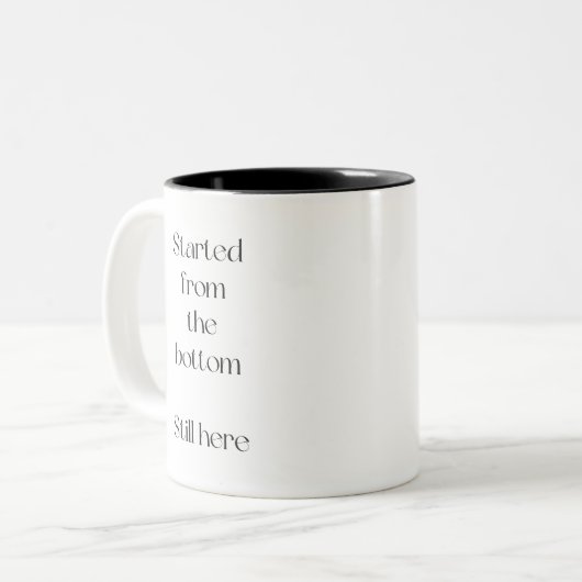 Grappige stijlvolle tweetonige koffie-Mok Tweekleurige Koffiemok (Voorkant links)