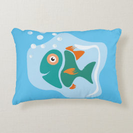 Grappige stijlvolle vis accent kussen