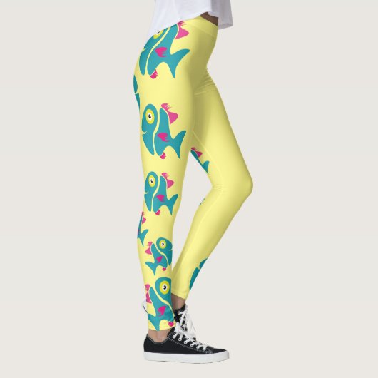 Grappige stijlvolle vis leggings (Rechts)