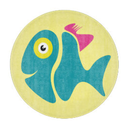 Grappige stijlvolle vis snijplank