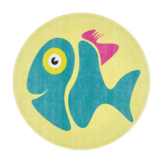 Grappige stijlvolle vis snijplank (Voorkant)