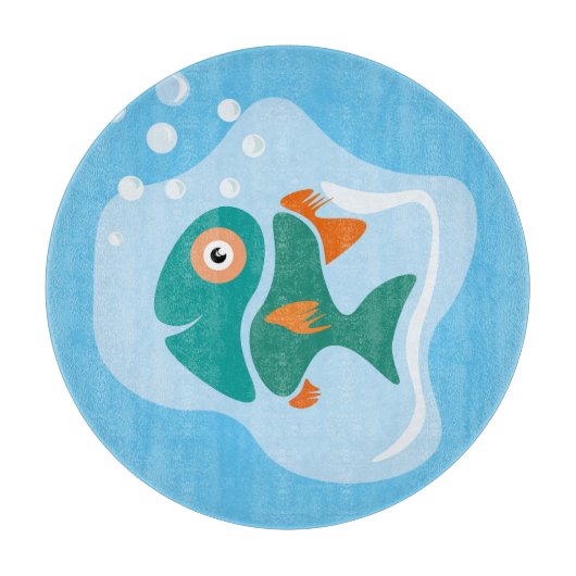 Grappige stijlvolle vis snijplank (Voorkant)