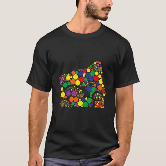 Grappige Stippenkat Kattenliefhebber Stippen Inter T-shirt (Voorkant)
