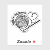Grappige Stitch Gebeurt Haak Waterdicht Sticker (Vel)