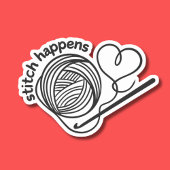 Grappige Stitch Gebeurt Haak Waterdicht Sticker
