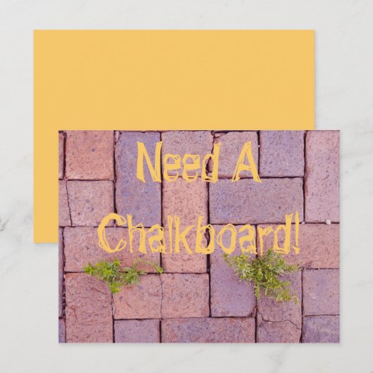 Grappige stoeptegels Onkruid Wandelpad Foto Briefkaart (Voorkant / Achterkant)