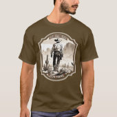 Grappige stoïcijnse Amerikaanse westerne cowboy ve T-shirt (Voorkant)