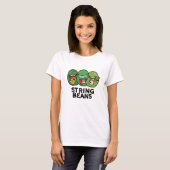 Grappige Stokbonen Groente Grap T-shirt (Voorkant volledig)