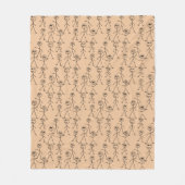 Grappige stokfiguren overal op print fleece deken (Voorkant)