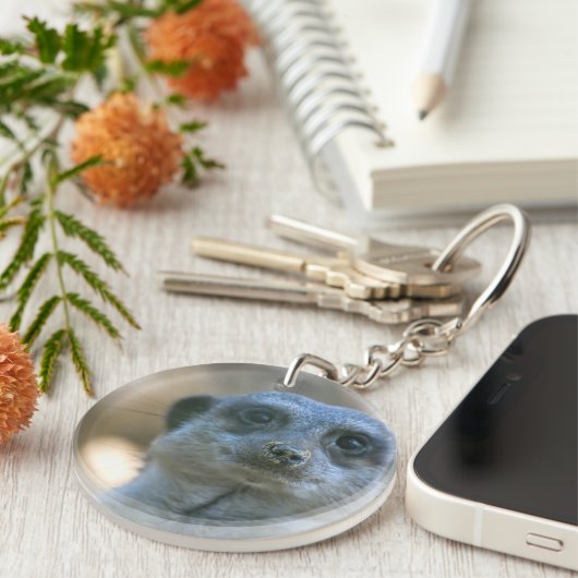 Grappige stokstaartje sleutelhanger (Voorkant Rechts)