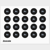Grappige stomme Canadese wolf vogel duiker  Ronde Sticker (Vel)