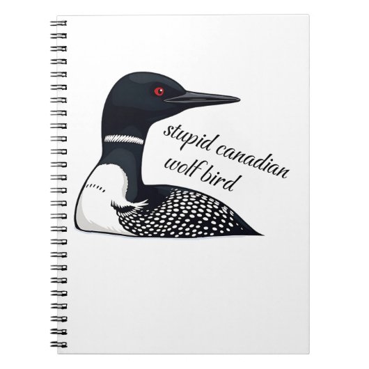 Grappige Stomme Canadese Wolfvogel Notitieboek (Voorkant)