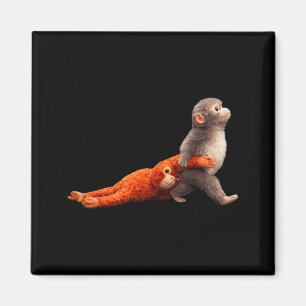 Grappige stomp baby alleen aap schattig grap team magneet