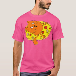 Grappige Stoned Pizza Kat T-shirt