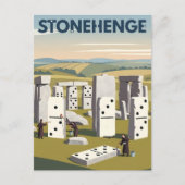 Grappige Stonehenge WPA Reisgids Briefkaart (Voorkant)