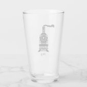 Grappige stoommachine trein & locomotief liefhebbe glas (Achterkant)
