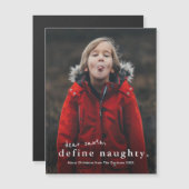 Grappige Stoute Foto Kerst Vakantiekaart (Voorkant / Achterkant)