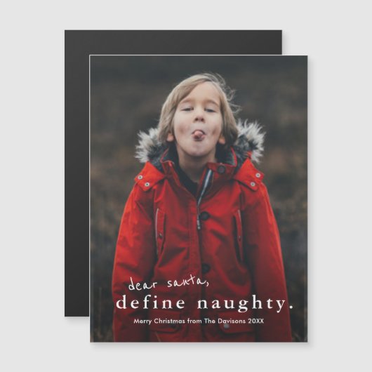 Grappige Stoute Foto Kerst Vakantiekaart (Voorkant / Achterkant)