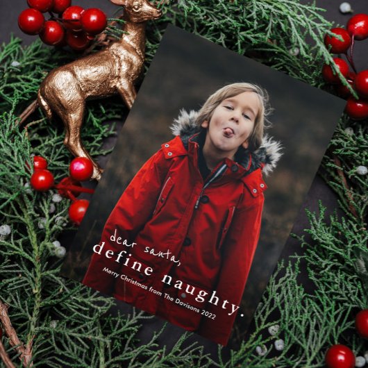 Grappige Stoute Foto Kerstmis Feestdagenkaart