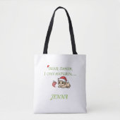 Grappige Stoute Kat Kerst Tote Bag (Voorkant)
