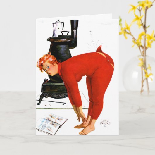 GRAPPIGE STOUTE KERSTKAART VOOR VROUW KAART (Gele Bloem)