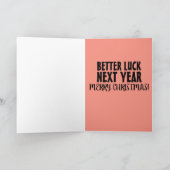 GRAPPIGE STOUTE LIJST KERSTKAARTEN KAART (Binnen)