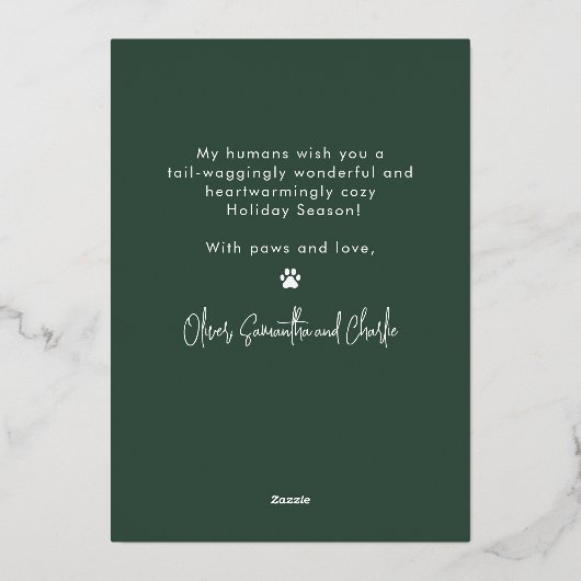 Grappige Stoute Nette Hond Huisdier Minimalistisch Folie Feestdagenkaart