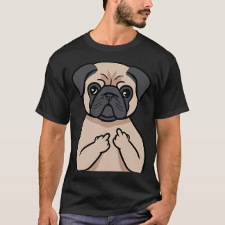 Grappige stoute pug hond dier liefde t-shirt