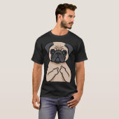 Grappige stoute pug hond dier liefde t-shirt (Voorkant volledig)