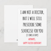 Grappige stoute verjaardagskaart voor hem en haar feestdagenkaart (Voorkant / Achterkant)