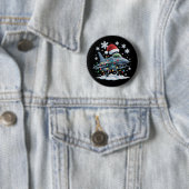Grappige straaljager Militaire Kerstvakantie Kerst Ronde Button 5,7 Cm (In situ)