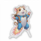 Grappige straalrugzak Hamster Sticker | Cartoon Di (Voorkant)