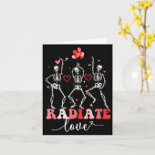 Grappige Stralende Liefde Valentijnsdag Röntgen Te Kaart (Gele Bloem)