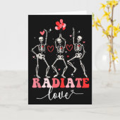 Grappige Stralende Liefde Valentijnsdag Röntgen Te Kaart (Gele Bloem)