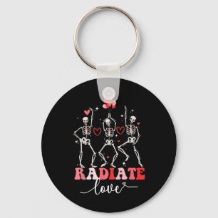 Grappige Stralende Liefde Valentijnsdag Röntgen Te Sleutelhanger