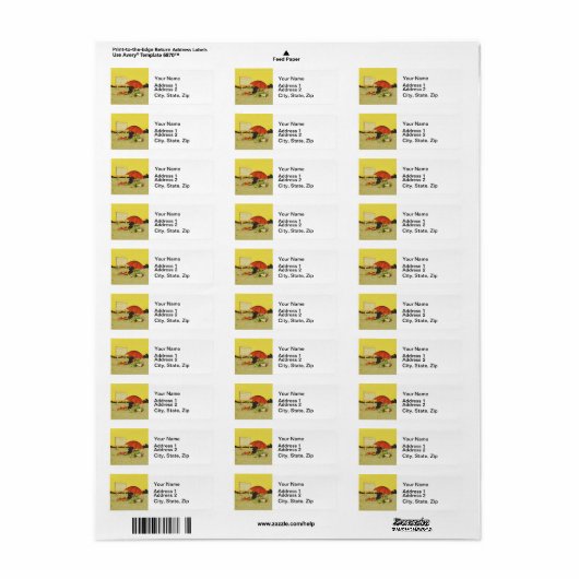 Grappige  strand paraplu lieverdjes etiket (Full Sheet)